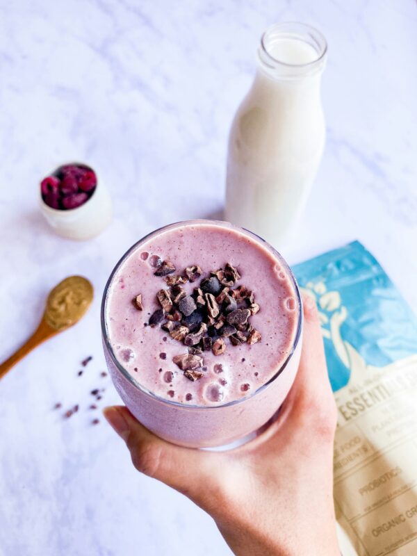 Almond Butter Pink Beet Smoothie