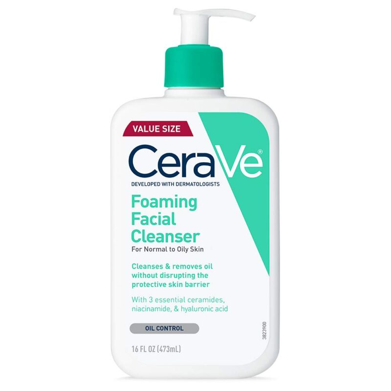 2. CeraVe Foaming Facial Cleanser