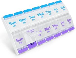 EZY DOSE Push Button (7-Day) Pill Case allforhealthblog.com 1