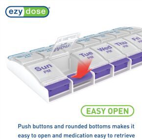 EZY DOSE Push Button (7-Day) Pill Case allforhealthblog.com 3